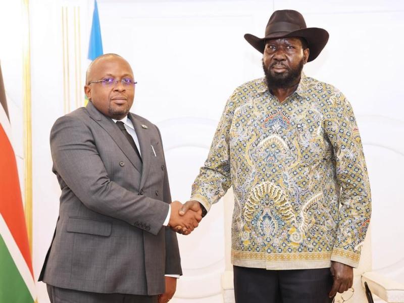Le VPM Shabani et le Président du Sud-Soudan Salva Kiir