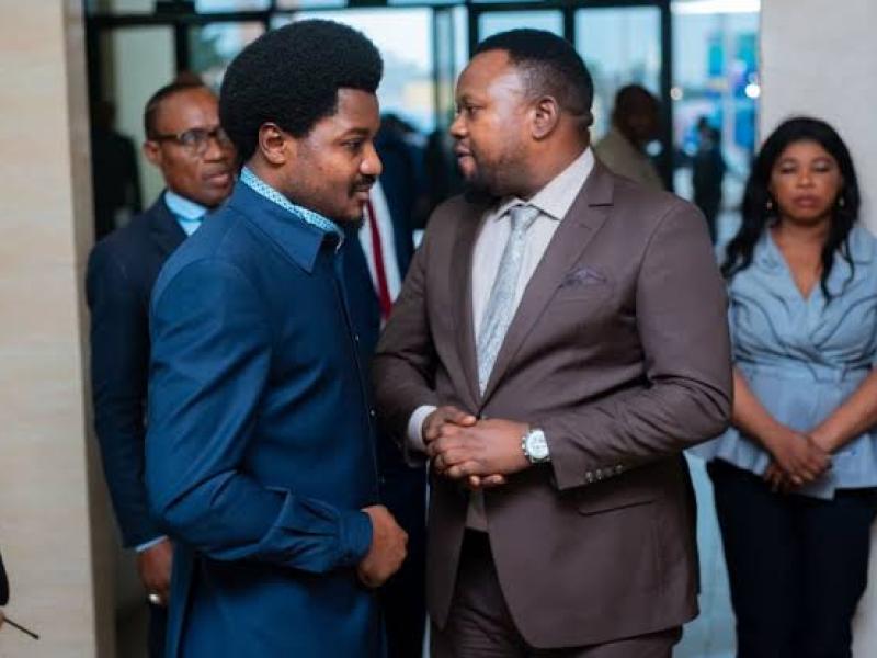 Le vice-Ministre Samuel Mbemba lors d'un entretien avec le MinEtat de la Justice Constant Mutamba.