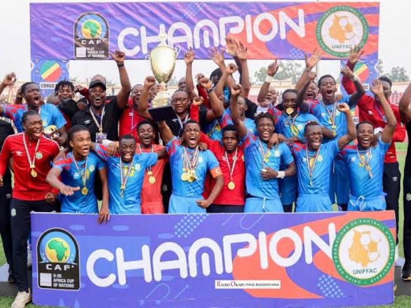 Les léopards U-20 célèbrent leur titre de champions de l'UNIFAC