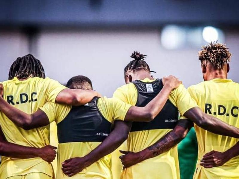 Les Léopards lors d'une séance d'entraînement à Abidjan. 