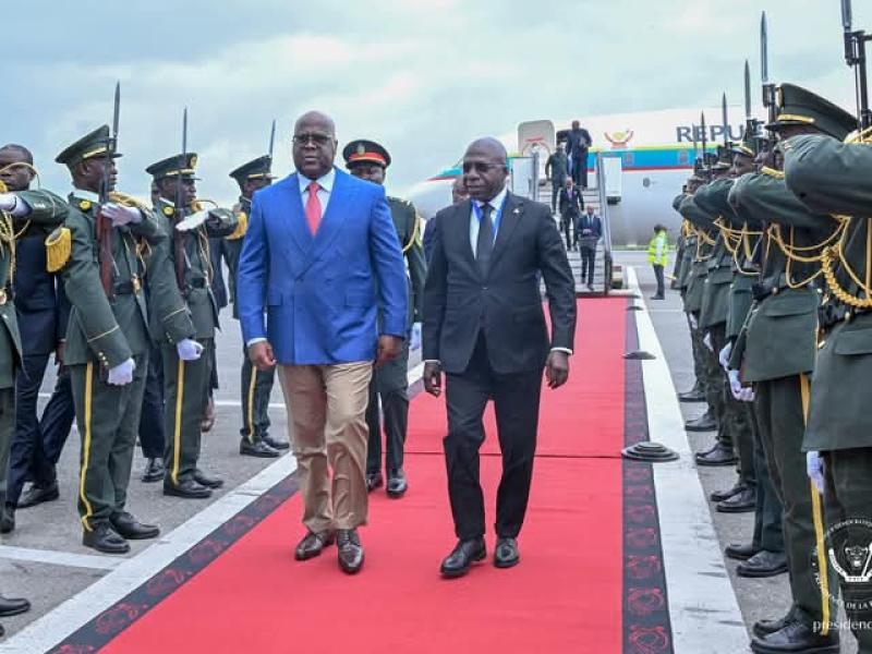 Arrivée du chef de l'État Félix Tshisekedi à Luanda, dimanche 15 décembre 2024