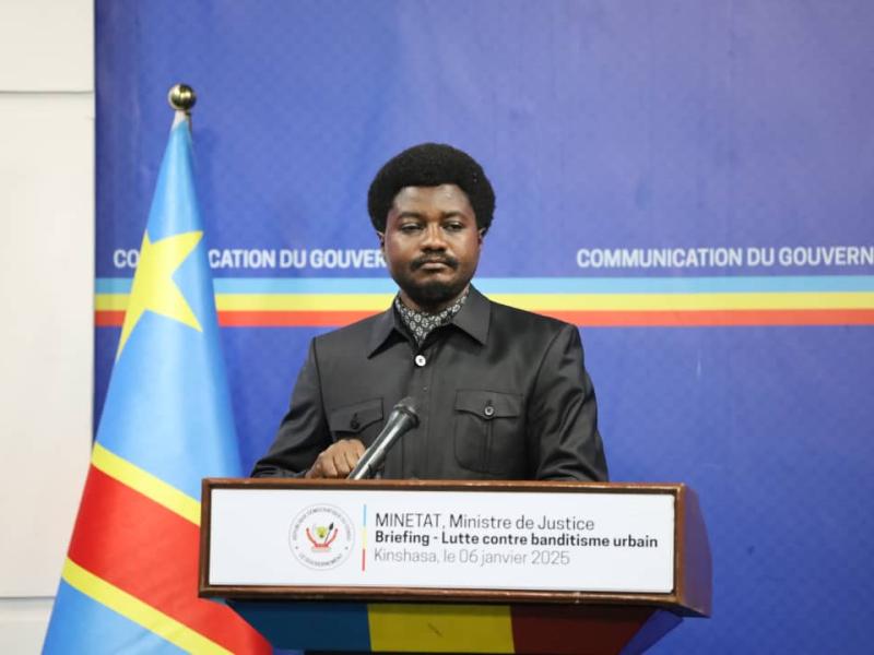 Le ministre d'État, ministre de la Justice et Garde des Sceaux Constant Mutamba