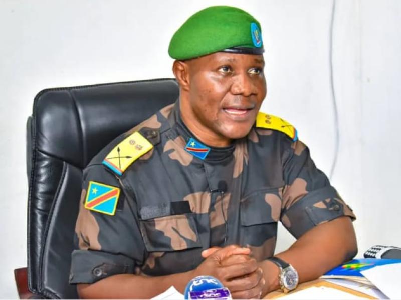 Le lieutenant-colonel Njike Kaiko Guillaume,  porte-parole des Forces armées de la République démocratique du Congo au Nord-Kivu [photo d’illustration]