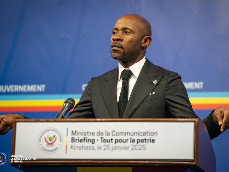 Le ministre de la communication et médias, Patrick Muyaya Katembwe