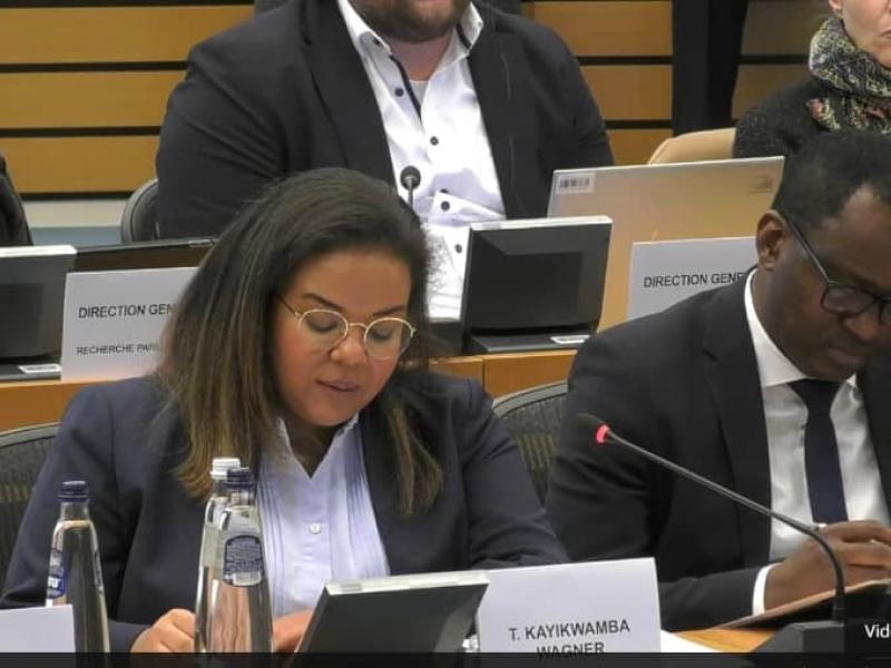 La Min'Etat Thérèse Kayikwamba à l'Assemblée parlementaire Afrique - Union européenne, mercredi 05 février 2025