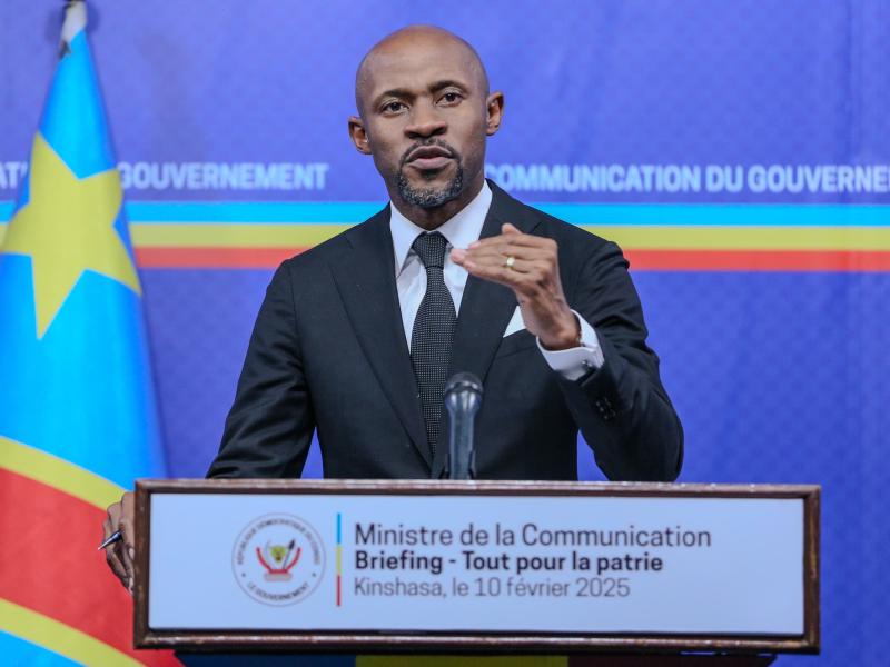 Le ministre de la Communication et Médias et Porte-parole du gouvernement de la RDC, Patrick Muyaya Katembwe