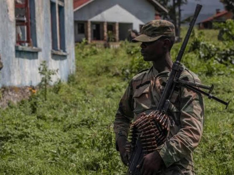 Vue des soldats de la coalition M23-AFC soutenus par le Rwanda dans le camp militaire de Rumangabo [photos archives]