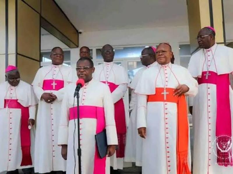 Les évêques de la CENCO au sortir de leur échange avec le chef de l'État Félix Tshisekedi [ Photo d'illustration]