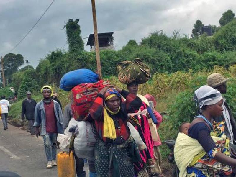 Certains habitants fuyant la guerre au nord-kivu [photo d'illustration]
