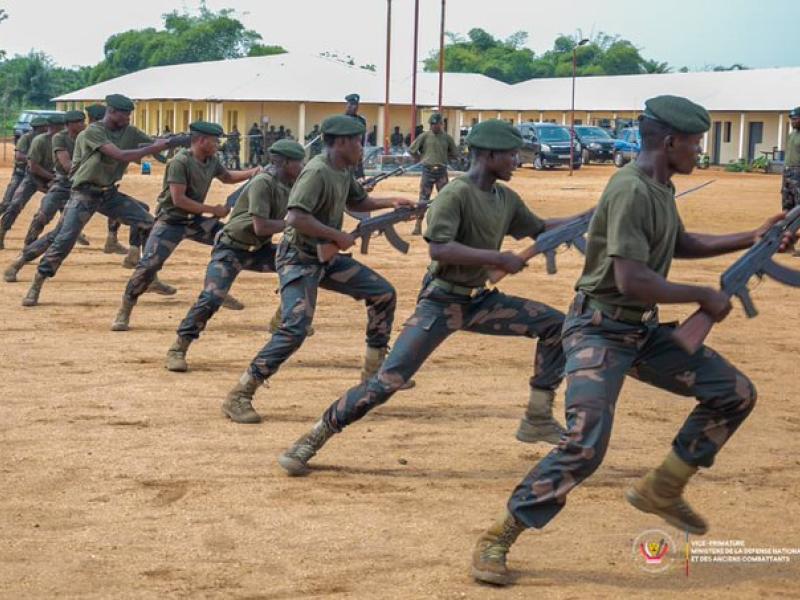 Quelques nouvelles recrues des FARDC en pleine formation à Kisangani. [Photo d'illustration]