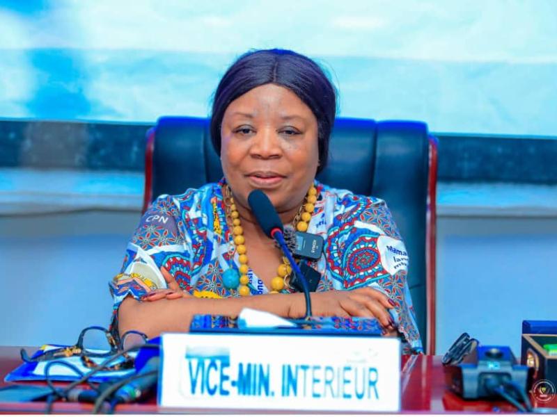 La Vice-ministre de l’Intérieur et Sécurité, Eugénie Tshela