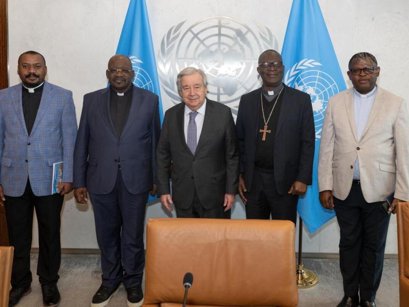 Une délégation de la CENCO et l’ECC reçue à New-York par António Guterres, Secrétaire général de l’ONU