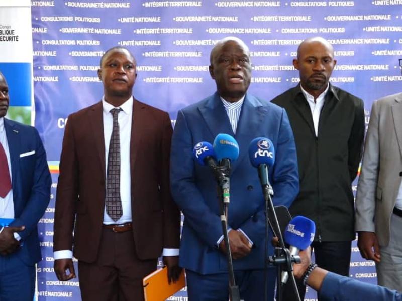 Une aile du PALU reçue par Eberande Kolongele, dans le cadre des consultations politiques pour le Gouvernement d’union nationale