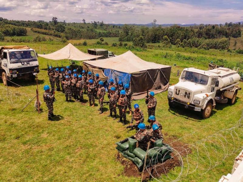 Une base mobile de la Monusco installée dans la localité de Lodha-Ala par le contingent Népalais
