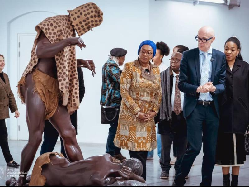 Yolande Elebe Ma Ndembo, ministre de la culture arts et patrimoine et d'autres personnalités congolaises à Bruxelles [photo d'illustration]