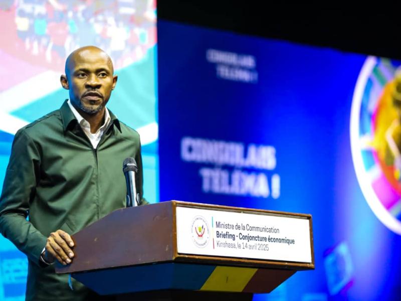 Le ministre de la Communication et Médias, porte-parole du Gouvernement, Patrick Muyaya Katembwe