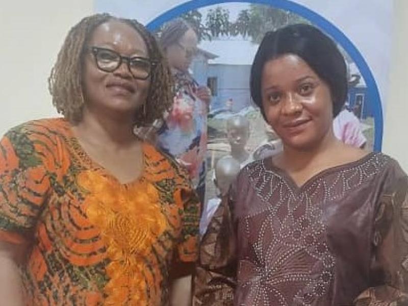 Thérèse Ohaka Deko et Gisèle Ntumba, respectivement Ministre du Genre de la Province du Sankuru et la Commissaire nationale en charge des Droits des femmes à la CNDH-RDC