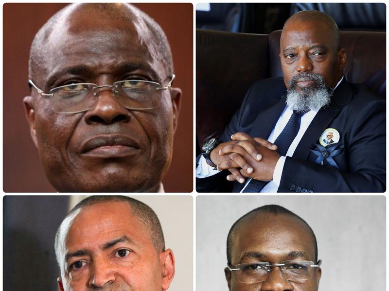 Les quatre leaders de l'opposition en RDC Martin Fayulu, Moïse Katumbi, Joseph Kabila et Delly Sesanga