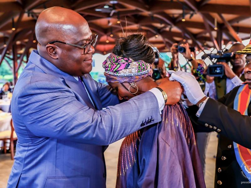 Safia Ibrahim-Netter élevée au rang de Commandeur par le Président Félix Tshisekedi