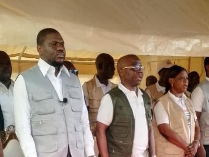 Le ministre national de la pêche et élevage Jean Pierre Tshimanga au côté du gouverneur du kongo central Grâce Bilolo [photo d'illustration]