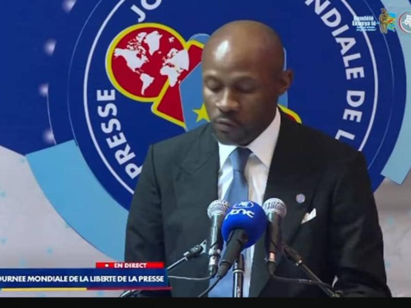 Patrick Muyaya Katembwe,  ministre de Communication et Médias en RDC