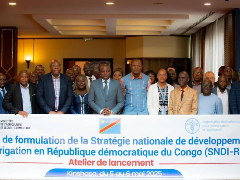 Lancement, à Kinshasa, du projet de stratégie nationale pour développer l’irrigation agricole en RDC