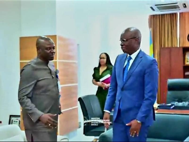 John Agbor, nouveau représentant de l’UNICEF en RDC reçu à Kinshasa par Dr Samuel Roger Kamba, ministre de la Santé