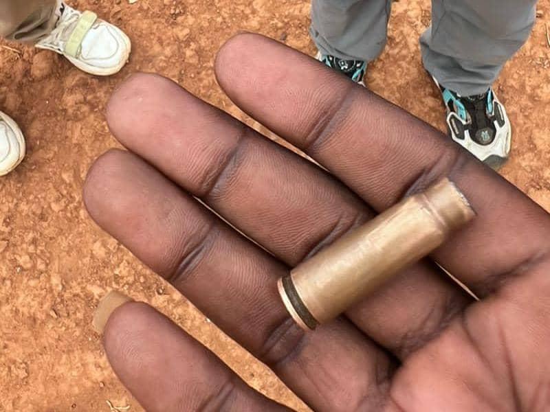 Douille ramassée à Teturi après des tirs de sommation effectués par les forces de l'ordre lors d'une altercation entre les clans Babungbe et Bapusome, sur fond de conflit foncier [photo d’illustration]