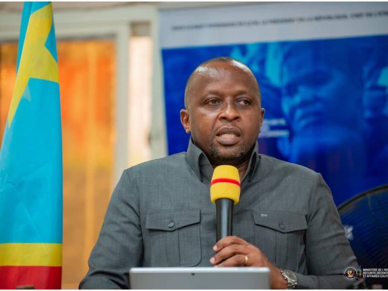 Jacquemain Shabani Lukoo, Vice-premier ministre,  ministre de l’Intérieur, Sécurité, Décentralisation et Affaires coutumières en RDC [photo d’illustration]