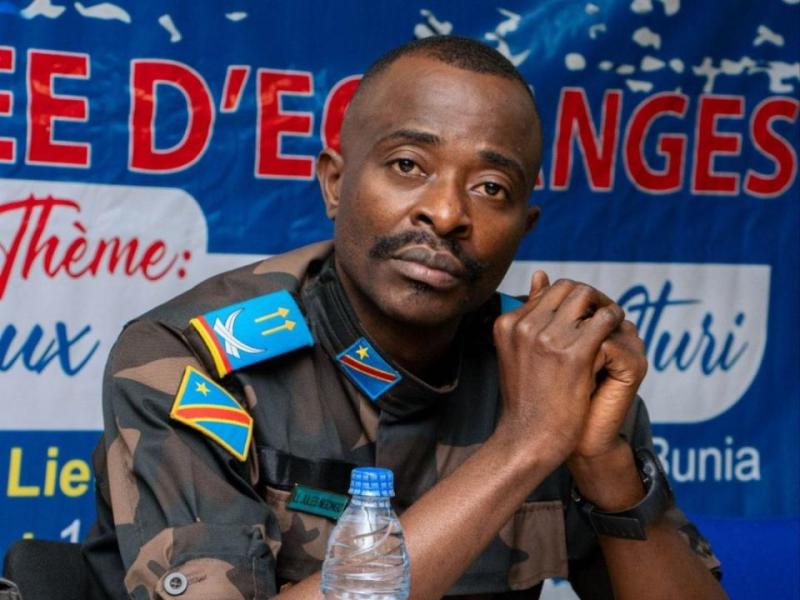 Le lieutenant Jules Ngongo, porte-parole des FARDC dans la province de l’Ituri