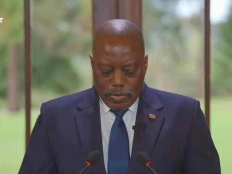 Le Président honoraire de la RDC, Joseph Kabila Kabange, s’adressant à la nation congolaise, ce vendredi 23  mai 2025