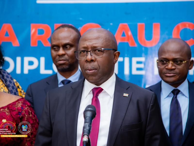 Les membres de l'opposition parlementaire conduits par le député Christian Mwando pour des échanges avec la mission de bons offices de l'APF