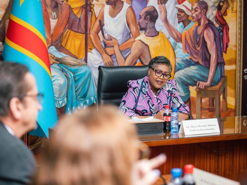 La Première Ministre Judith Suminwa échange avec la Rapporteuse spectacle des Nations unies sur les droits humains des personnes déplacées