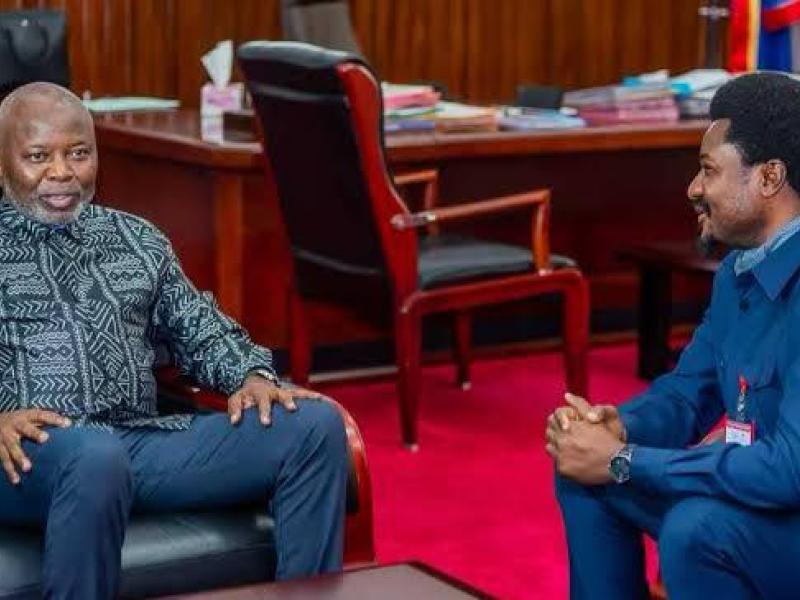 Le Président de l'Assemblée nationale, Vital Kamerhe, et le ministre de la justice, Constant Mutamba. [Photo d'illustration]