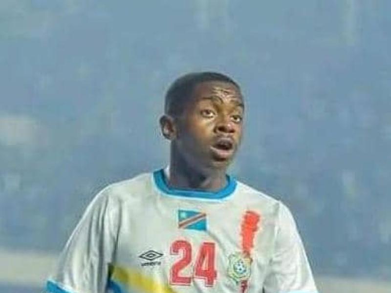 La pepite congolaise, Noah Sadiki, lors d'une rencontre au Stade des Martyrs.