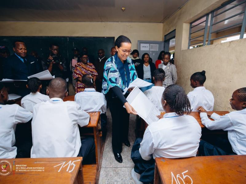 La ministre d’État Raïssa Malu au lancement des épreuves hors-session des examens d’État édition 2024-2025
