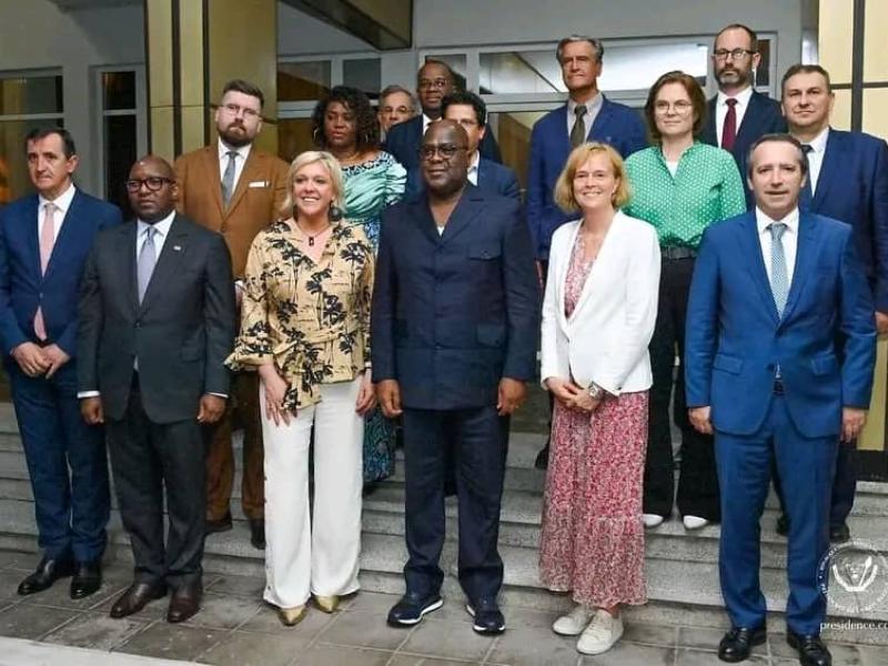 Une délégation des eurodéputés conduite par Hilde Vautmans reçue par le Président de la République Félix Tshisekedi à Kinshasa