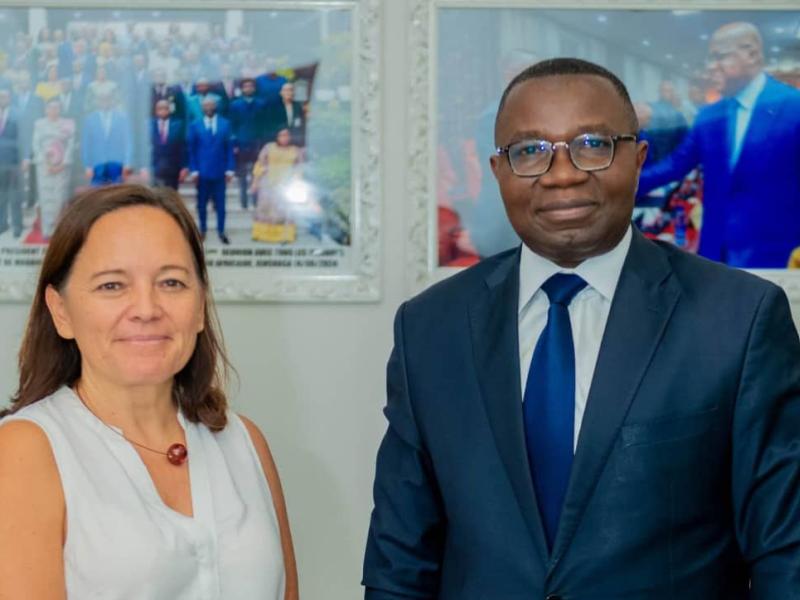 L’ambassadrice de la Belgique en RDC, Roxane de Bilderling, reçue à Kinshasa par Julien Paluku Kahongya, ministre de Commerce extérieur