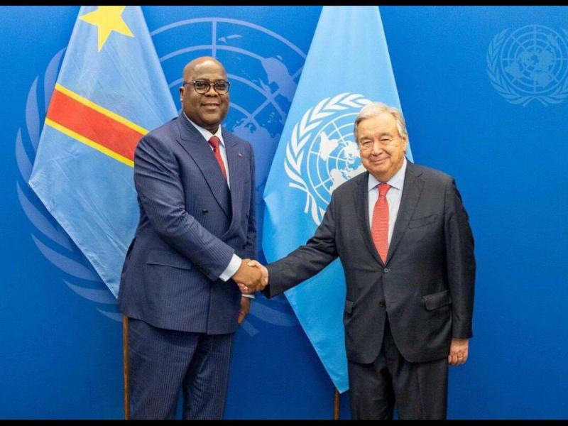 Le président Félix Tahisekedi et Antonio Guterres Secrétaire général de l'ONU [photo d'illustration]