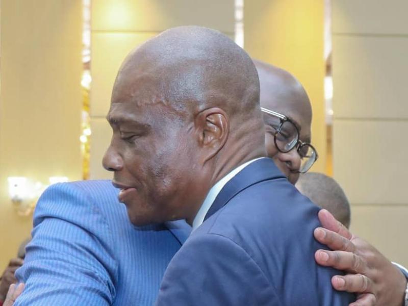 Le Président de la République Félix Tshisekedi et l'opposant congolais Martin Fayulu, mardi 05 juin 2025