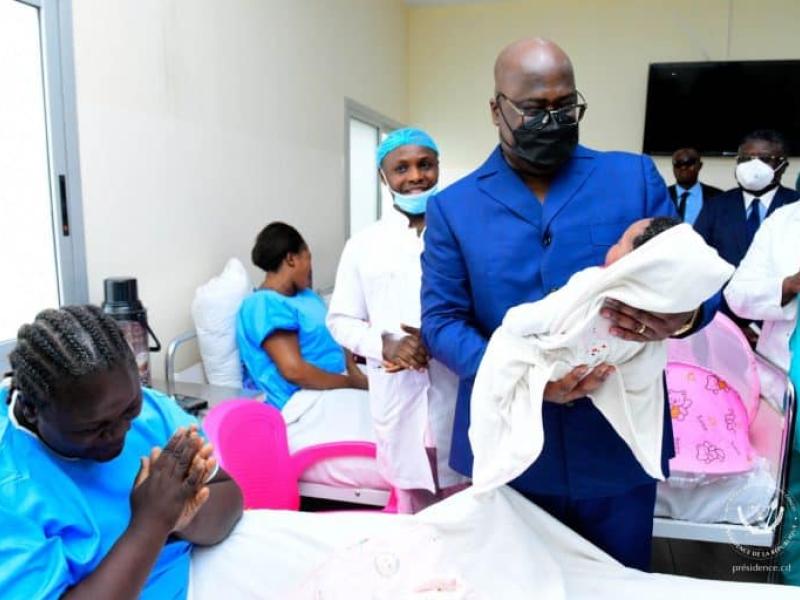 Le Président de la République Félix Antoine Tshisekedi, lors du lancement de la gratuité de la maternité, dans le programme de la Couverture Santé Universelle [photo d’illustration]