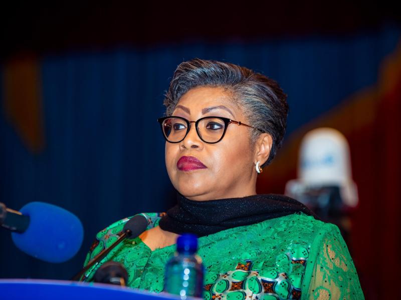 La Première Ministre Judith lors de son investiture