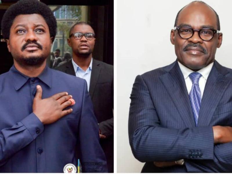 Le Ministre d'État de la justice Constant Mutamba et l'ex ministre des finances Nicolas Kazadi
