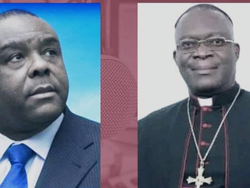 Le VPM Jean-Pierre Bemba et Mgr Fulgence Muteba 