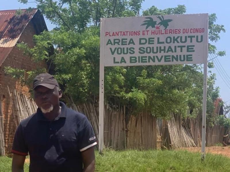 Le militant Jean- François Mombia lors de sa descente à la PHC, dans la province de Tshopo