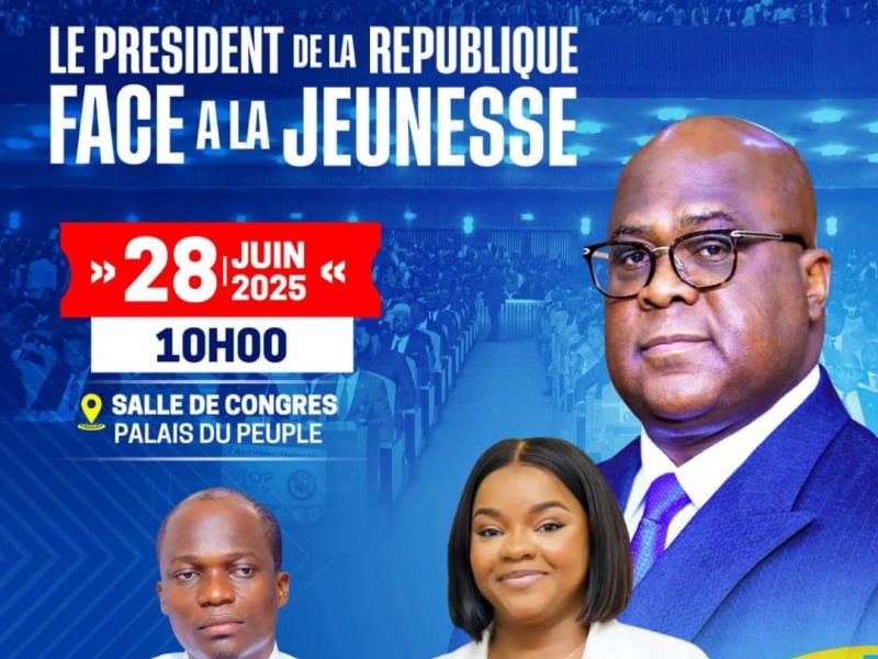 Affiche de la deuxième édition du Rendez-vous des Jeunes Patriotes : "Le Président de la République face à la Jeunesse"