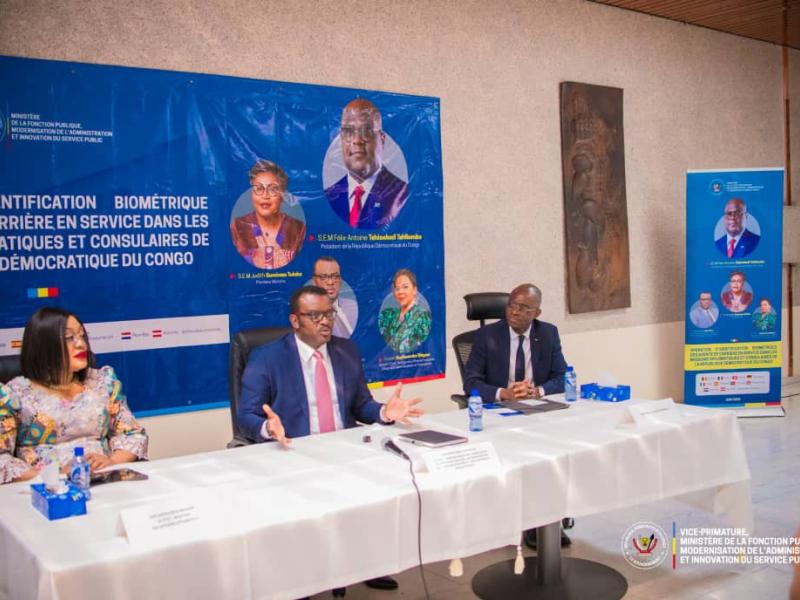 Jean-Pierre Lihau et Grace Yamba lancent l’identification biométrique des diplomates congolais à Bruxelles