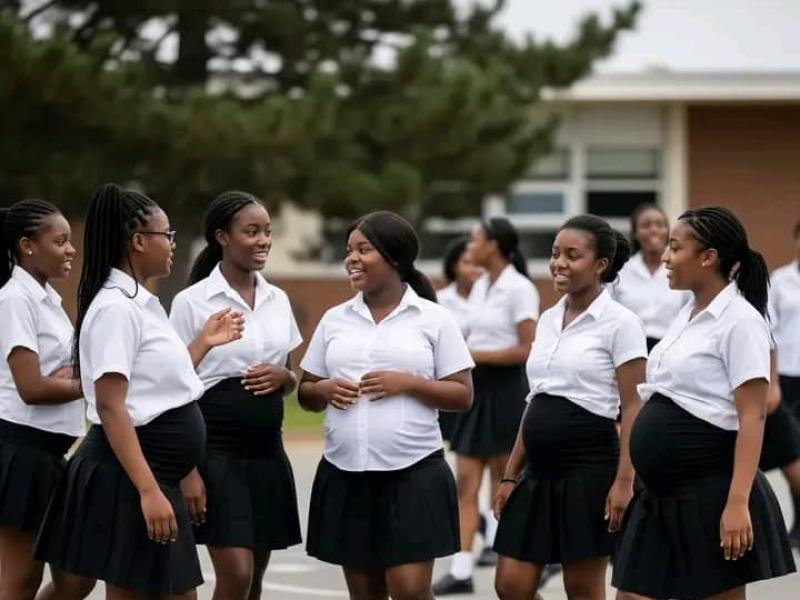 Image générée par l’IA illustrant des adolescentes enceintes, certaines portant également des enfants, en classe [photo d’illustration]