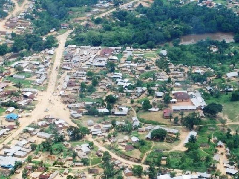 Vue de dessus d'une partie du territoire de Walikale dans le Nord-Kivu. [Photo d'illustration]