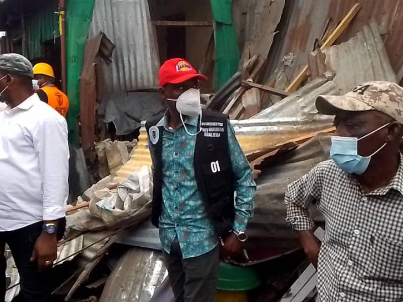 Des constructions anarchiques démolies au marché 7 dans la commune de N'djili